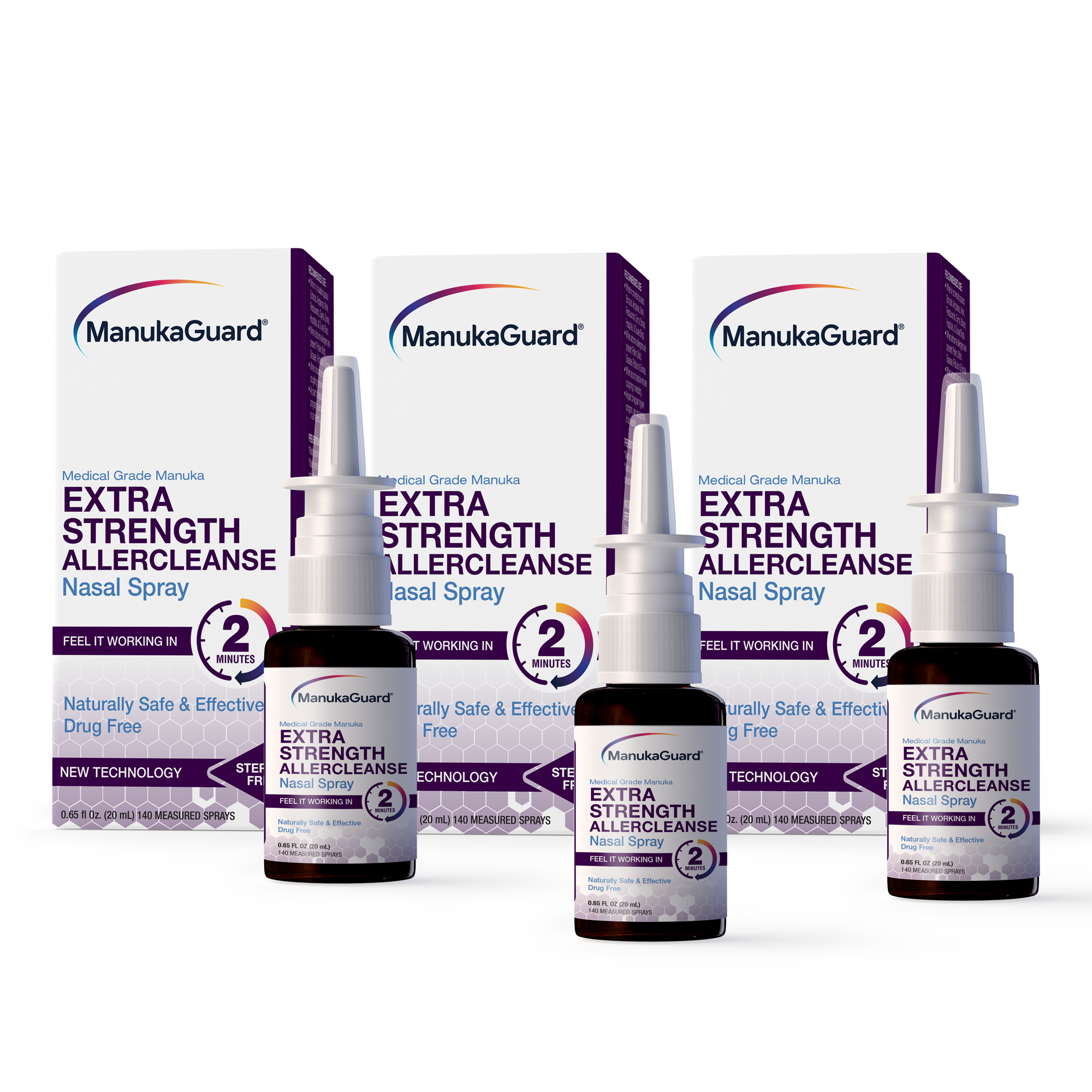 Extra Strength Allerclenase Nasal Spray, 3-Pack Bundle