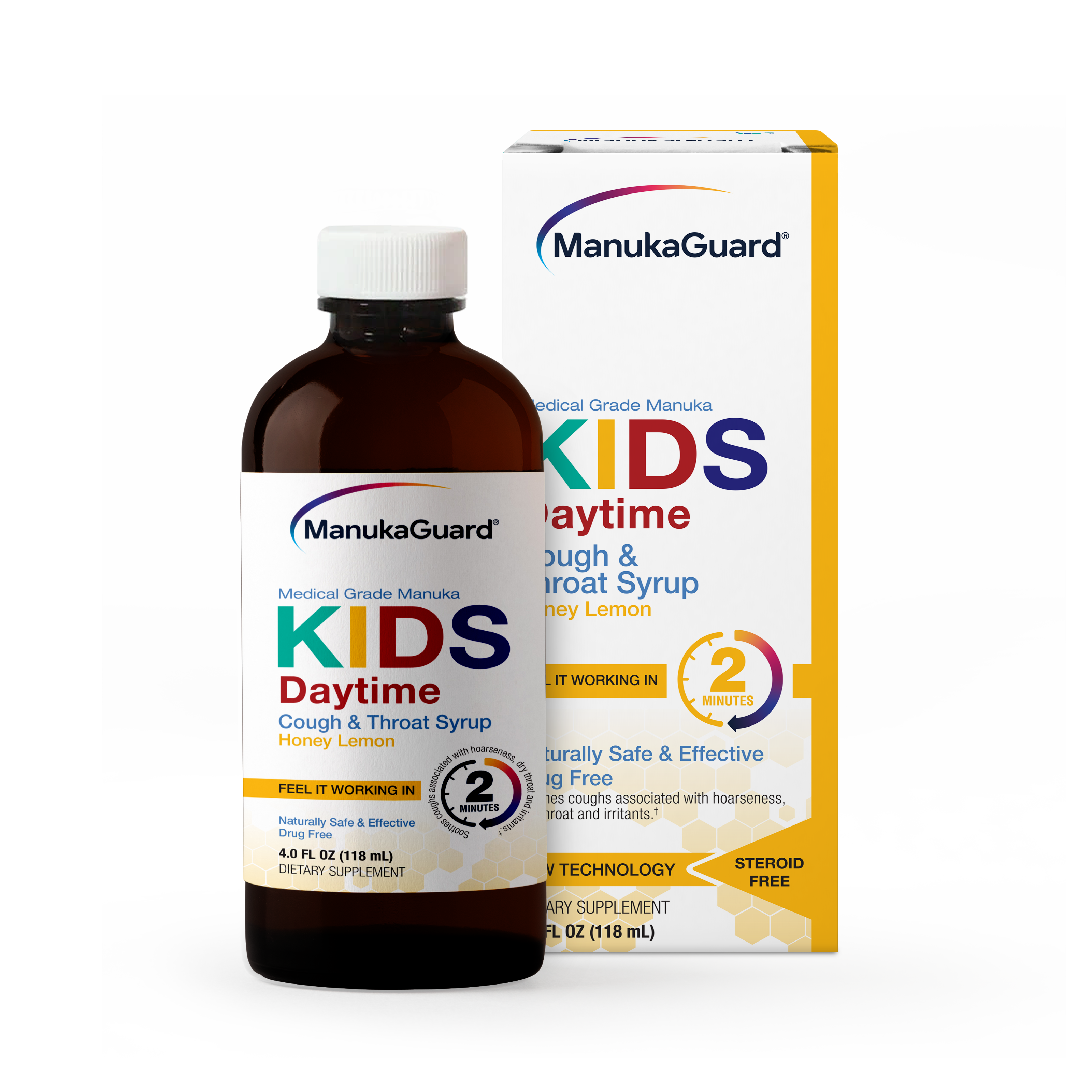 Kid's Daytime Cough & Throat Syrup, Honey Lemon